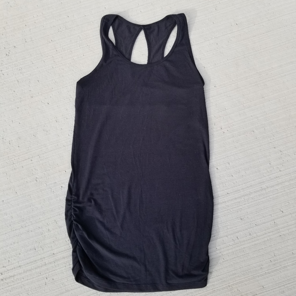 Lucy long tank top with side ruching